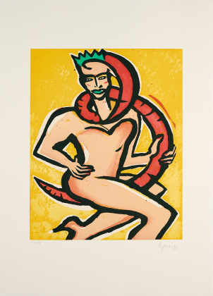 Ohne Titel (Frau mit Schlange)