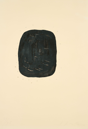Concetto Spaziale (Noir avec trous extérieurs)