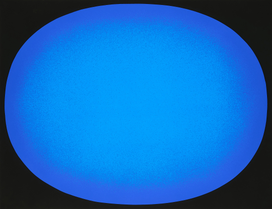 Gerundetes Blau / 2x blau auf schwarz