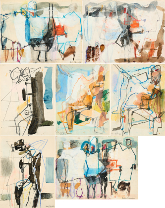 Konvolut von 4 Papierarbeiten