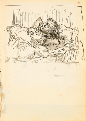 Ohne Titel (Frau im Bett)