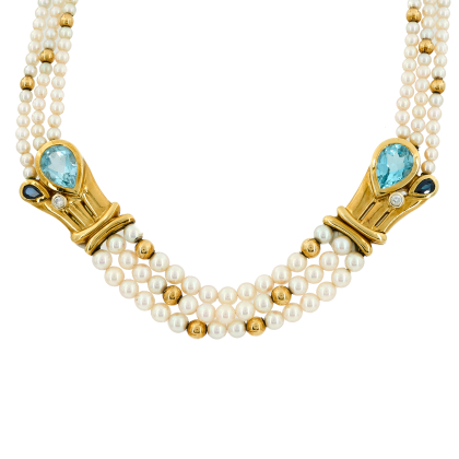 Pearl-Gemstone-Diamond-Necklace