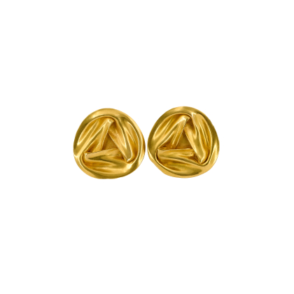 1 pair of sculptural Gold-Earstuds