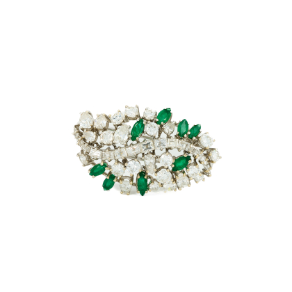 Gemstone-Diamond-Brooch