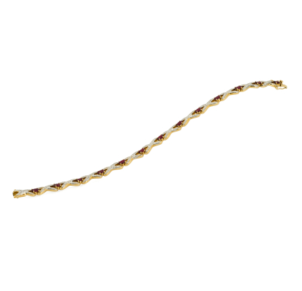 Farbstein-Diamant-Armband