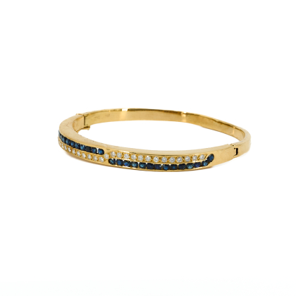 Farbstein-Diamant-Armreif