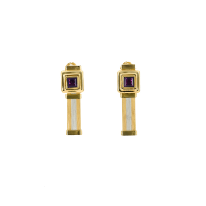 Farbstein-Gold-Ohrsteckclips