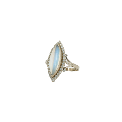 Mondstein-Diamant-Ring