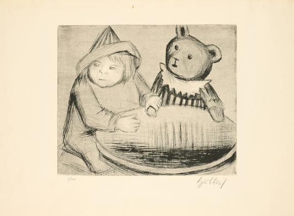Kind mit Teddy