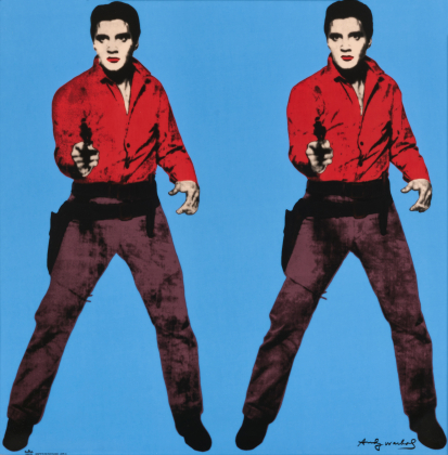 Elvis stehend - Blau