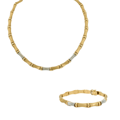 Diamant-Set: Collier und Armband