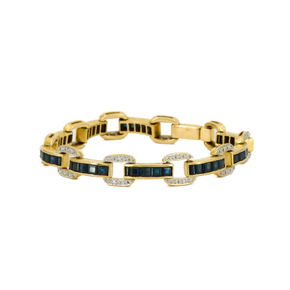 Saphir-Diamant-Armband