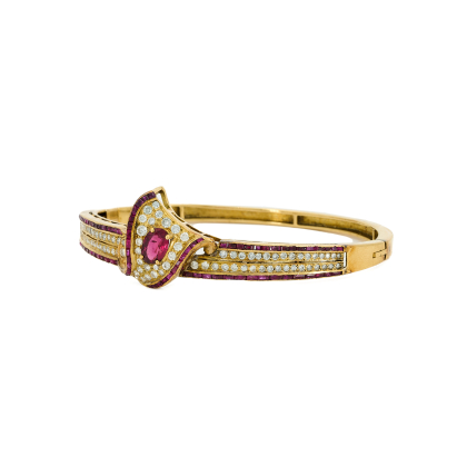 Dekorative Farbstein-Diamant-Armspange