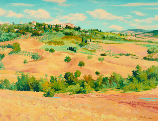 "Terres labourées près des Montepulciano"