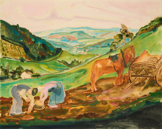 Sauerland Herbstlandschaft mit Kartoffelbauern