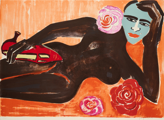 Untitled (Liegende mit Schuh)