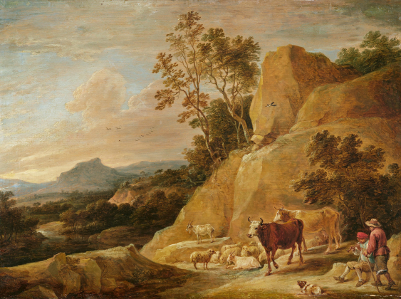 Südliche Berglandschaft mit Hirten