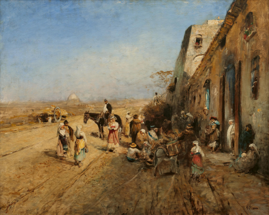 Fischerfamilie an der Küste