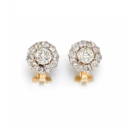 Zarte Diamant-Ohrclips