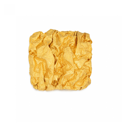 Zerknitterte Gold-Brosche