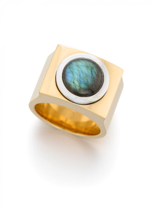 Modern Labradorite Ring