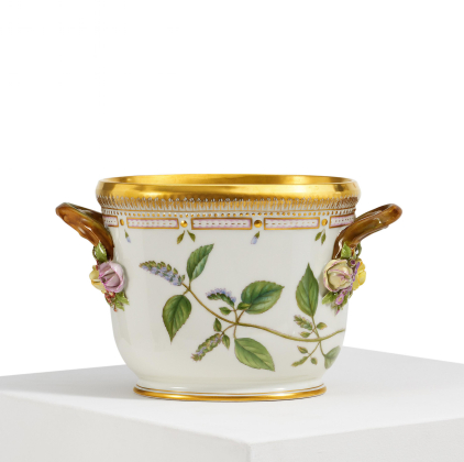 OVAL PORCELAIN WINE COOLER 'FLORA DANICA'