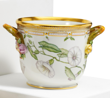 ROUND PORCELAIN WINE COOLER 'FLORA DANICA'