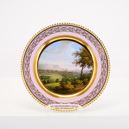 PICTURE PLATE WITH VIEW OF JENA