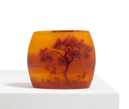 Kleine Vase 'Paysage lacustre'