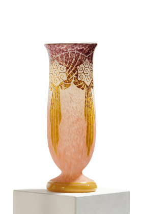 LARGE GLASS VASE 'DRAPERIES'