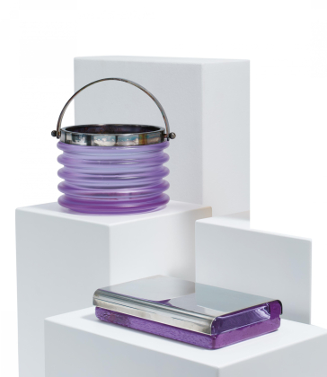 Eiskübel 'Onda' und Zigarrenbox 'Biglia'