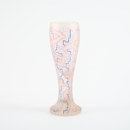 Art-déco-Vase mit geometrischem Dekor