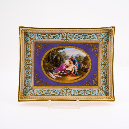 Prunktablett mit mythologischer Szene