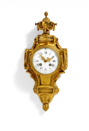 SMALL BRONZE FIGURINE OF LOUIS XVI CARTOUCHES