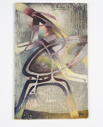 Komposition mit Gesicht