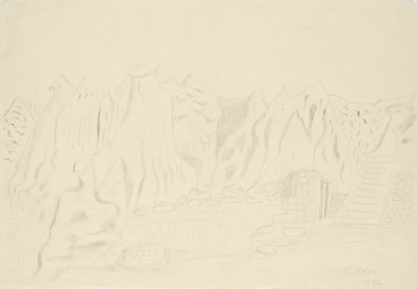 Ischia, Gemäuer vor Felswand