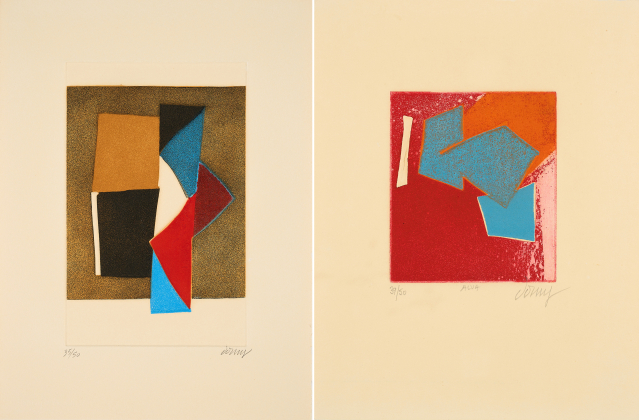 Konvolut von 2 Druckgrafiken