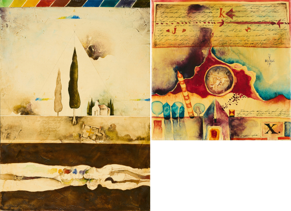 Konvolut von 2 Gemälden