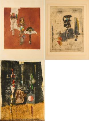 Konvolut von 3 Radierungen