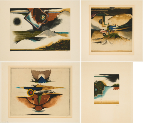 Konvolut von 4 Druckgrafiken