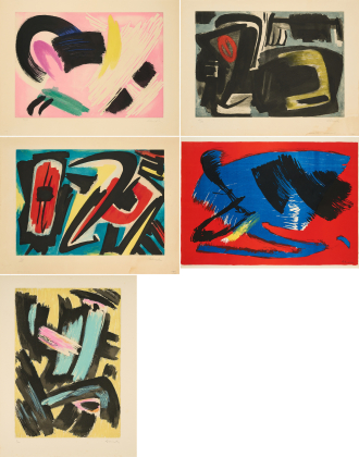 Konvolut von 5 Druckgrafiken