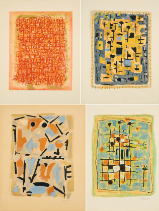 Konvolut von 4 Druckgrafiken