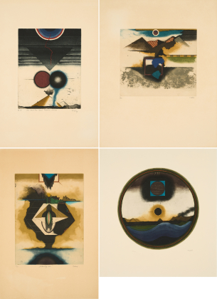 Konvolut von 4 Druckgrafiken