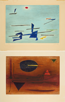 Konvolut von 2 Druckgrafiken