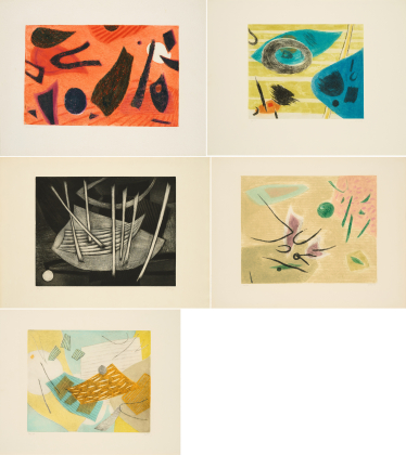 Konvolut von 5 Druckgrafiken