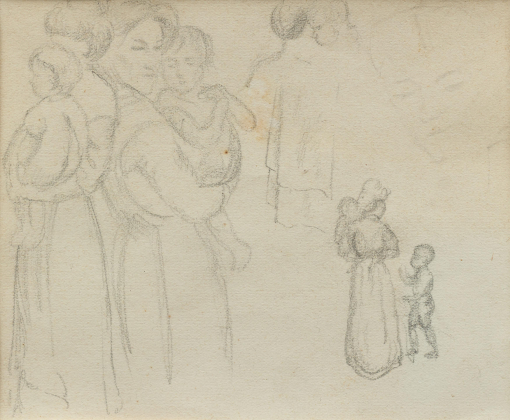 Mutter mit Kind auf dem Arm