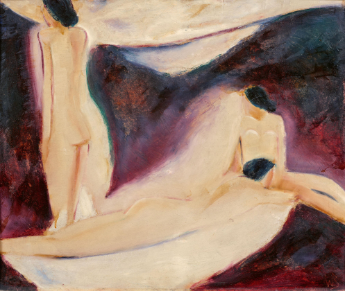 "Landschaft mit Schneefleck"