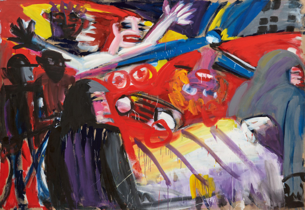 Szene nach dem Unfall