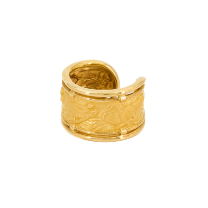 Yellow Gold Ring with Horse's Head Motif
